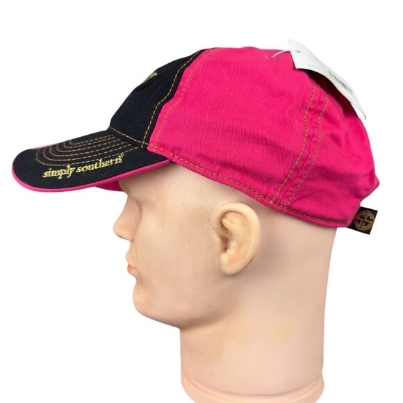 Simply Southern Follow Your Arrow Pink & Black Baseball Cap Hat Adjustable Strap - Picture 4 of 16